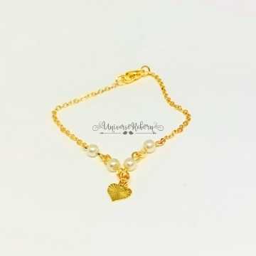 Pulseira de Coração Geométrico