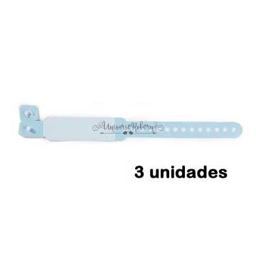 3 Pulseiras Azul de...