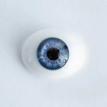 Olho de Vidro Oval Blue Iris E