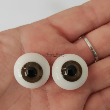 Olho de Vidro Redondo Brown